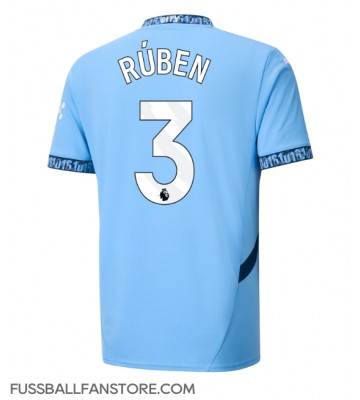 Manchester City Ruben Dias #3 Replik Heimtrikot 2024-25 Kurzarm